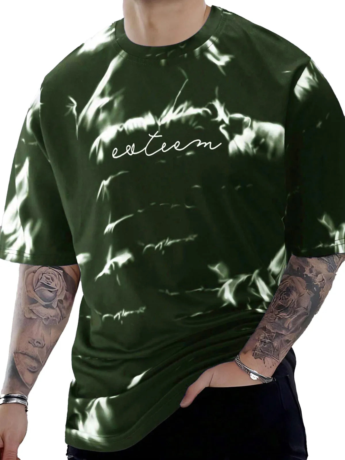 Tie-Dye Printed Short Sleeve T-Shirt