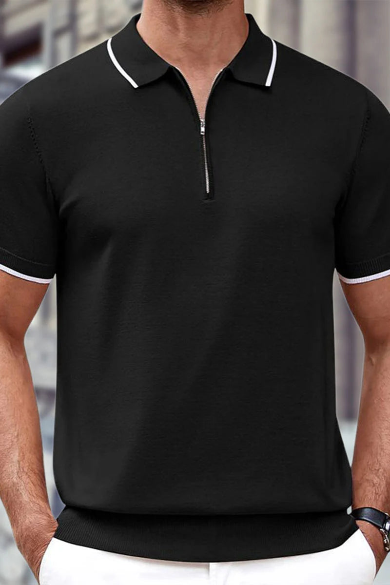 Zip Cardigan Polo Shirt