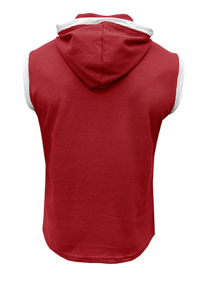 Waffle Hooded Sleeveless Tank Top