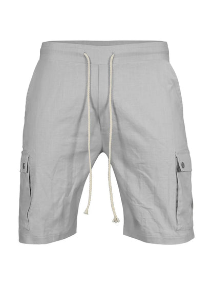 Multi-Pocket Cotton Shorts