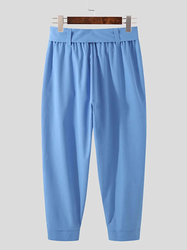 Solid Color Pocket Cropped Pants