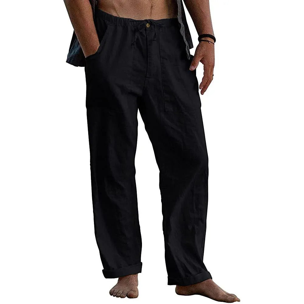Linen Beach Loose-Fit Pants