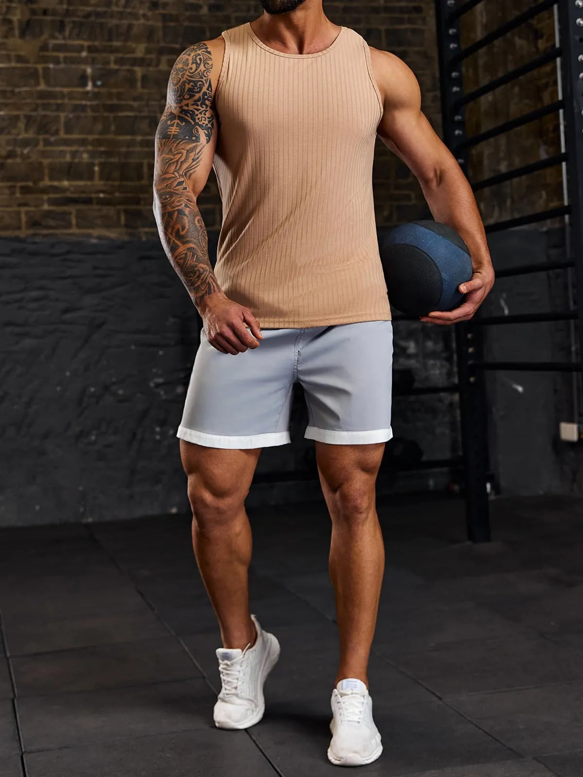 Knitted Stretch Ribbed Sleeveless Vest
