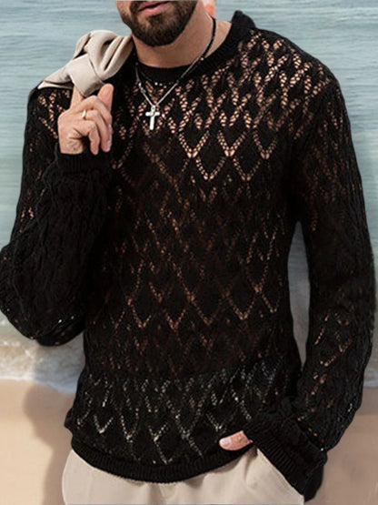 Lightweight Hollow Long Sleeve Sweater