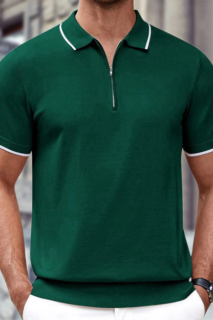 Zip Cardigan Polo Shirt