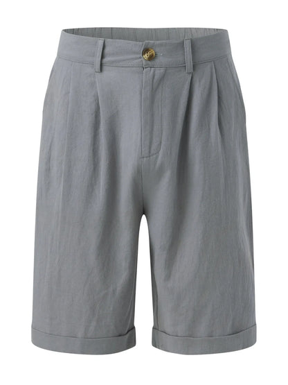 Classic Cotton And Linen Beach Shorts