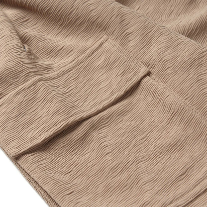 Loose Textured Solid Color Shorts