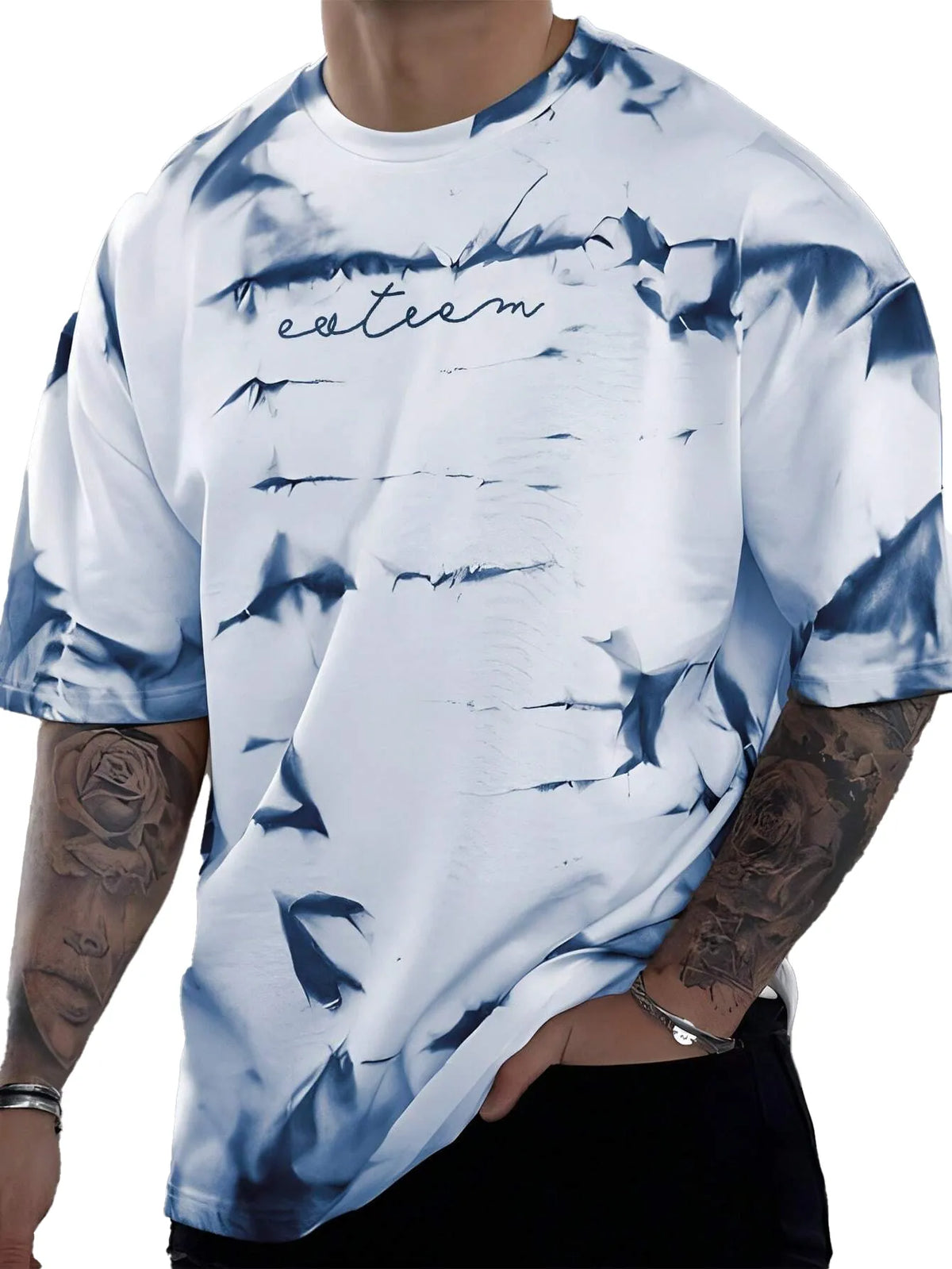 Tie-Dye Printed Short Sleeve T-Shirt