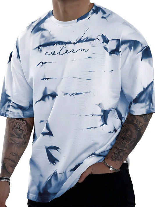 Tie-Dye Printed Short Sleeve T-Shirt