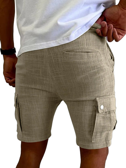 Multi-Pocket Cotton Shorts