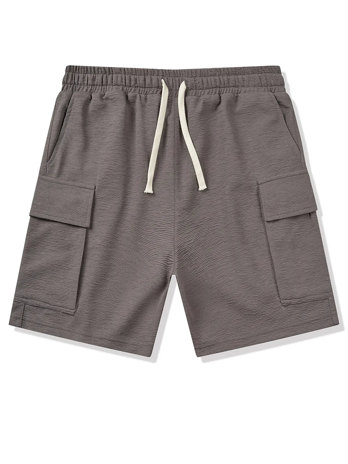 Loose Textured Solid Color Shorts