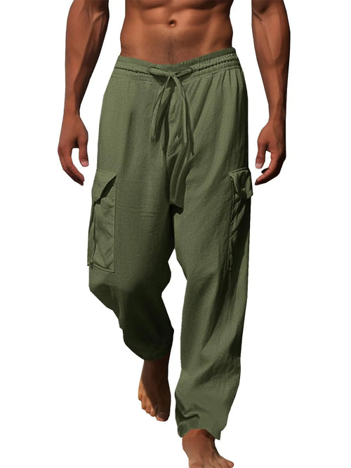 Multi-Pocket Drawstring Trousers