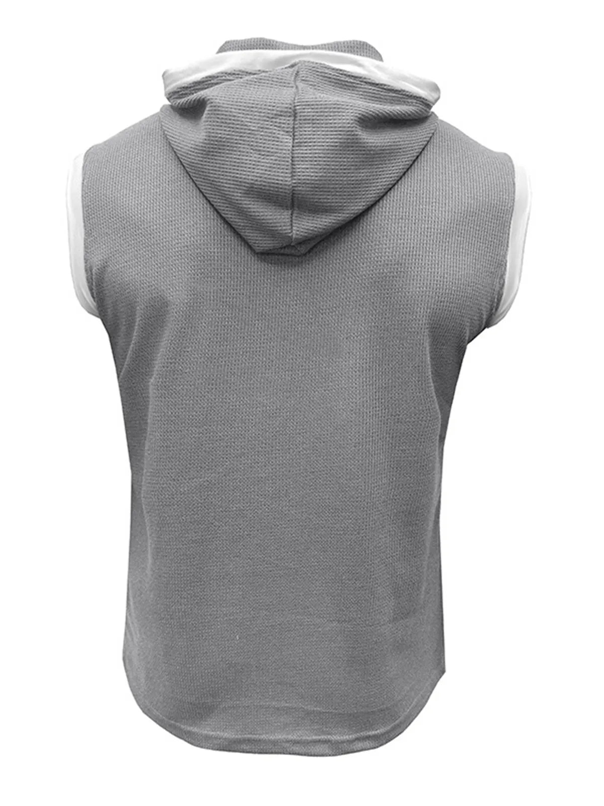 Waffle Hooded Sleeveless Tank Top