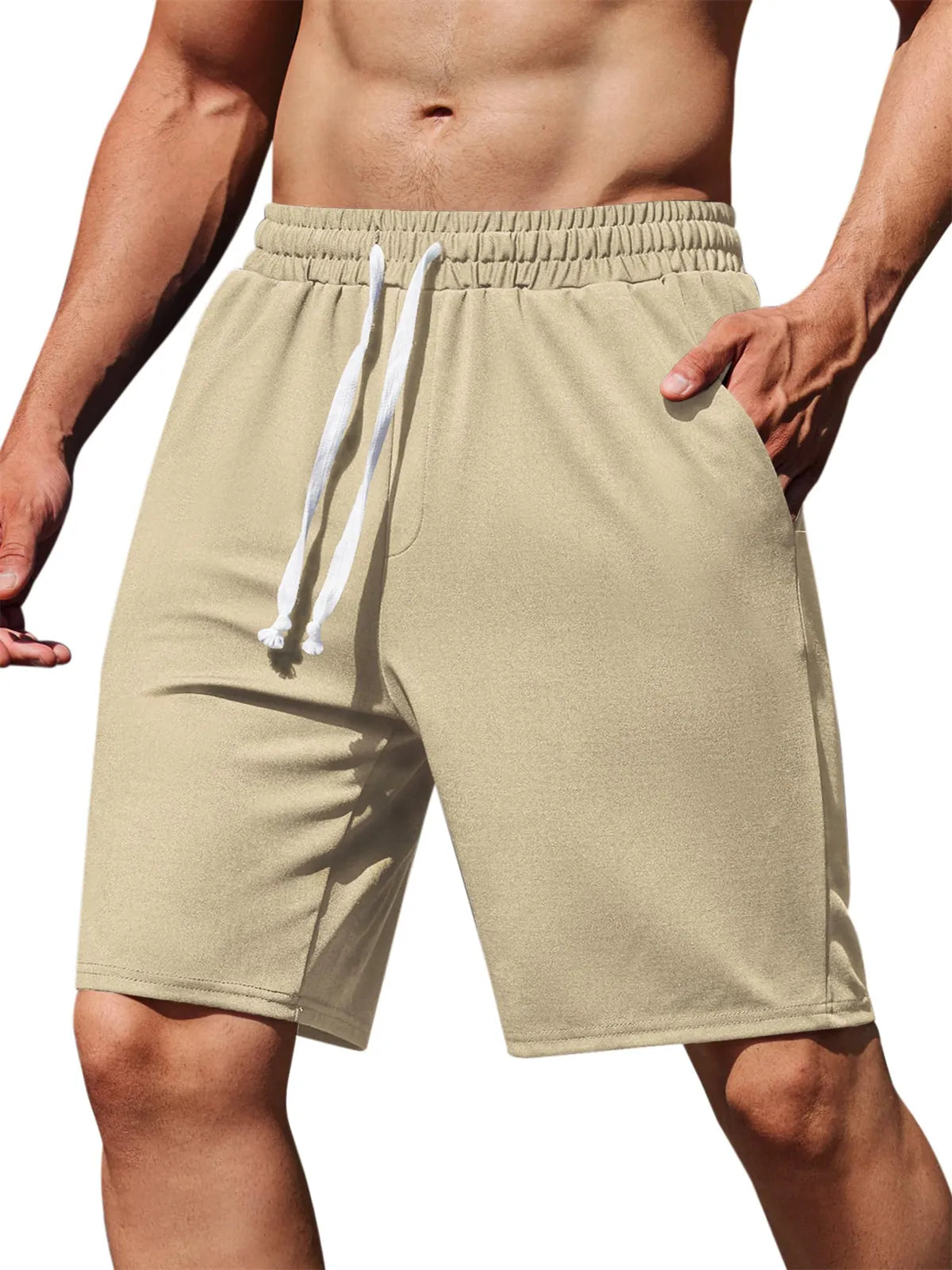 Cotton Pocket Knit Elastic Shorts