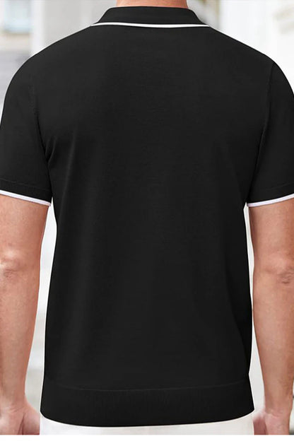 Zip Cardigan Polo Shirt