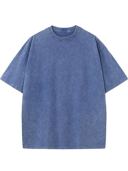 Vintage Washed And Distressed Cotton T-Shirt
