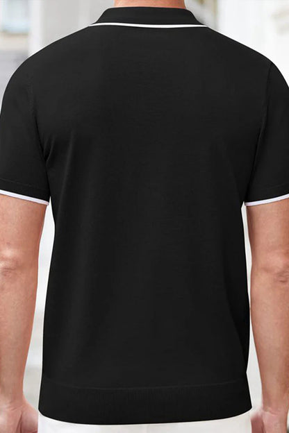 Zip Cardigan Polo Shirt
