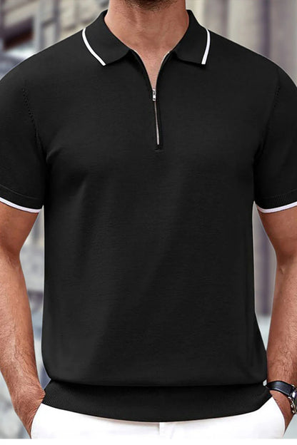 Zip Cardigan Polo Shirt