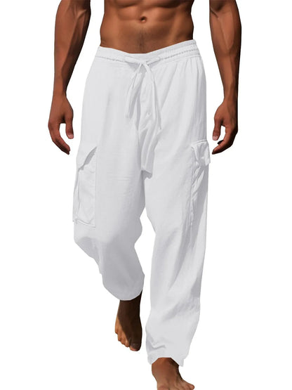 Multi-Pocket Drawstring Trousers