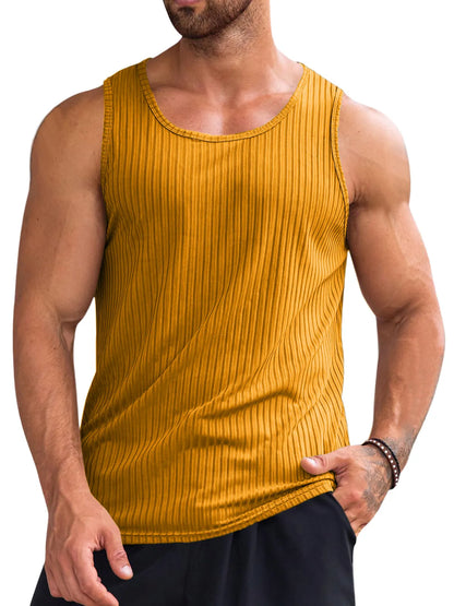 Knitted Stretch Ribbed Sleeveless Vest