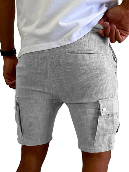 Multi-Pocket Cotton Shorts