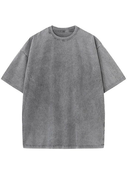 Vintage Washed And Distressed Cotton T-Shirt