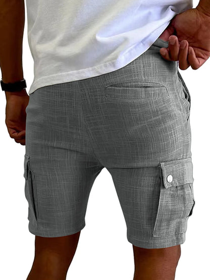 Multi-Pocket Cotton Shorts