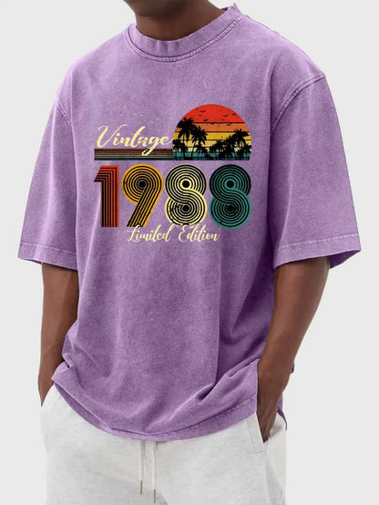Vintage Hawaiian Print Short Sleeve T-Shirt