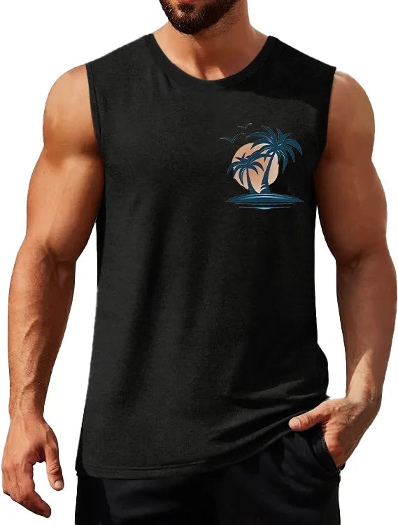 Coconut Sunset Fitness Sleeveless Tank Top