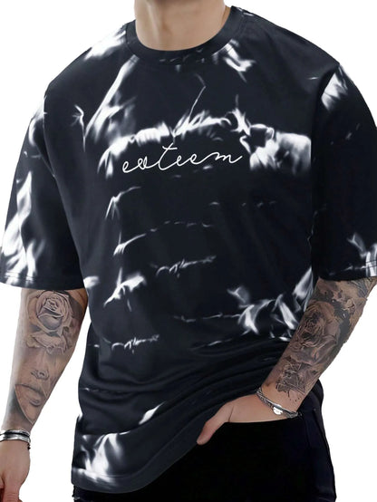 Tie-Dye Printed Short Sleeve T-Shirt