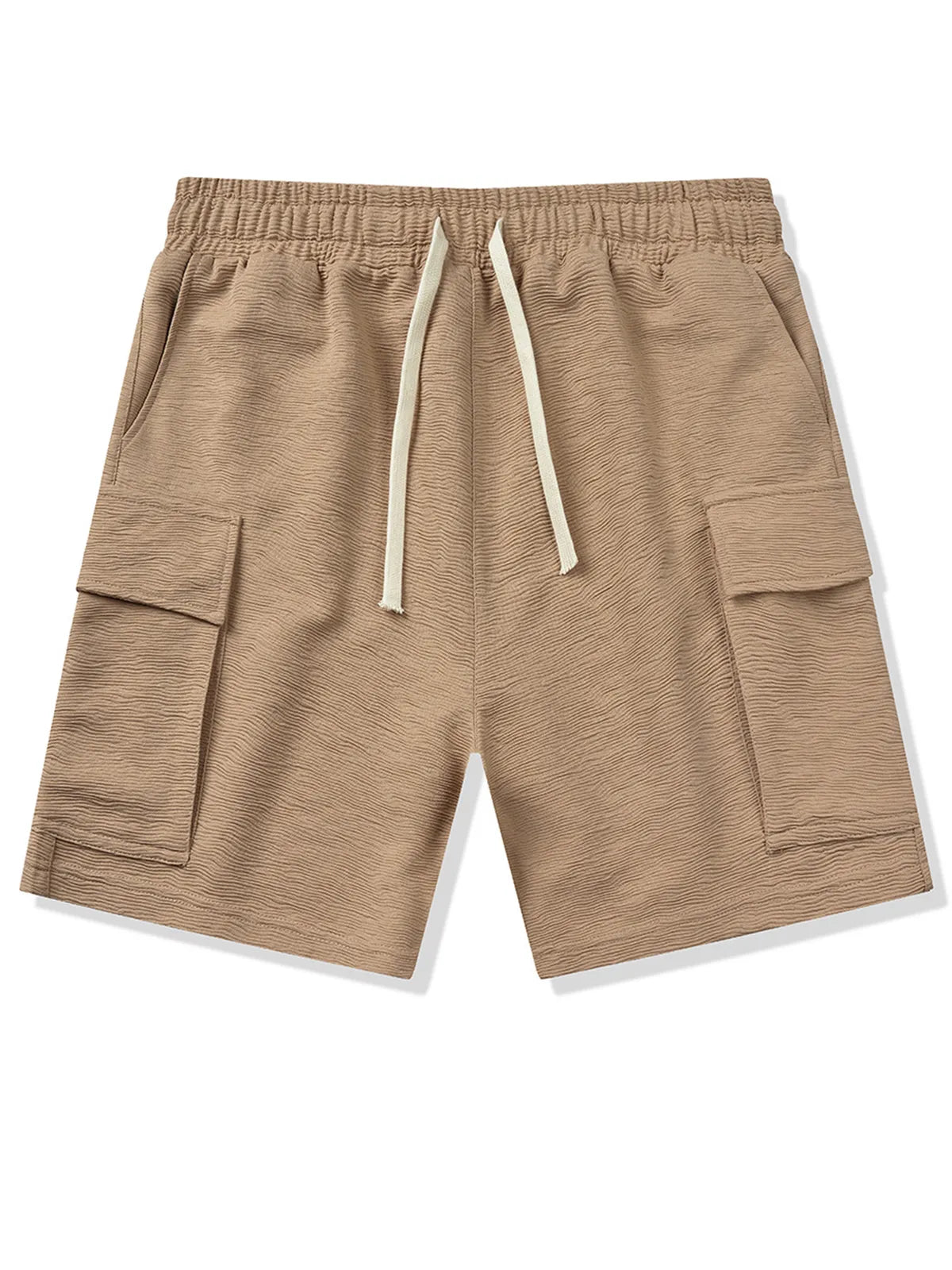 Loose Textured Solid Color Shorts