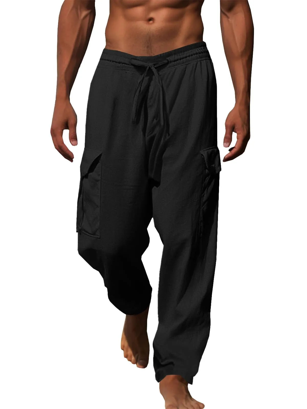 Multi-Pocket Drawstring Trousers