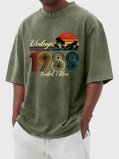 Vintage Hawaiian Print Short Sleeve T-Shirt
