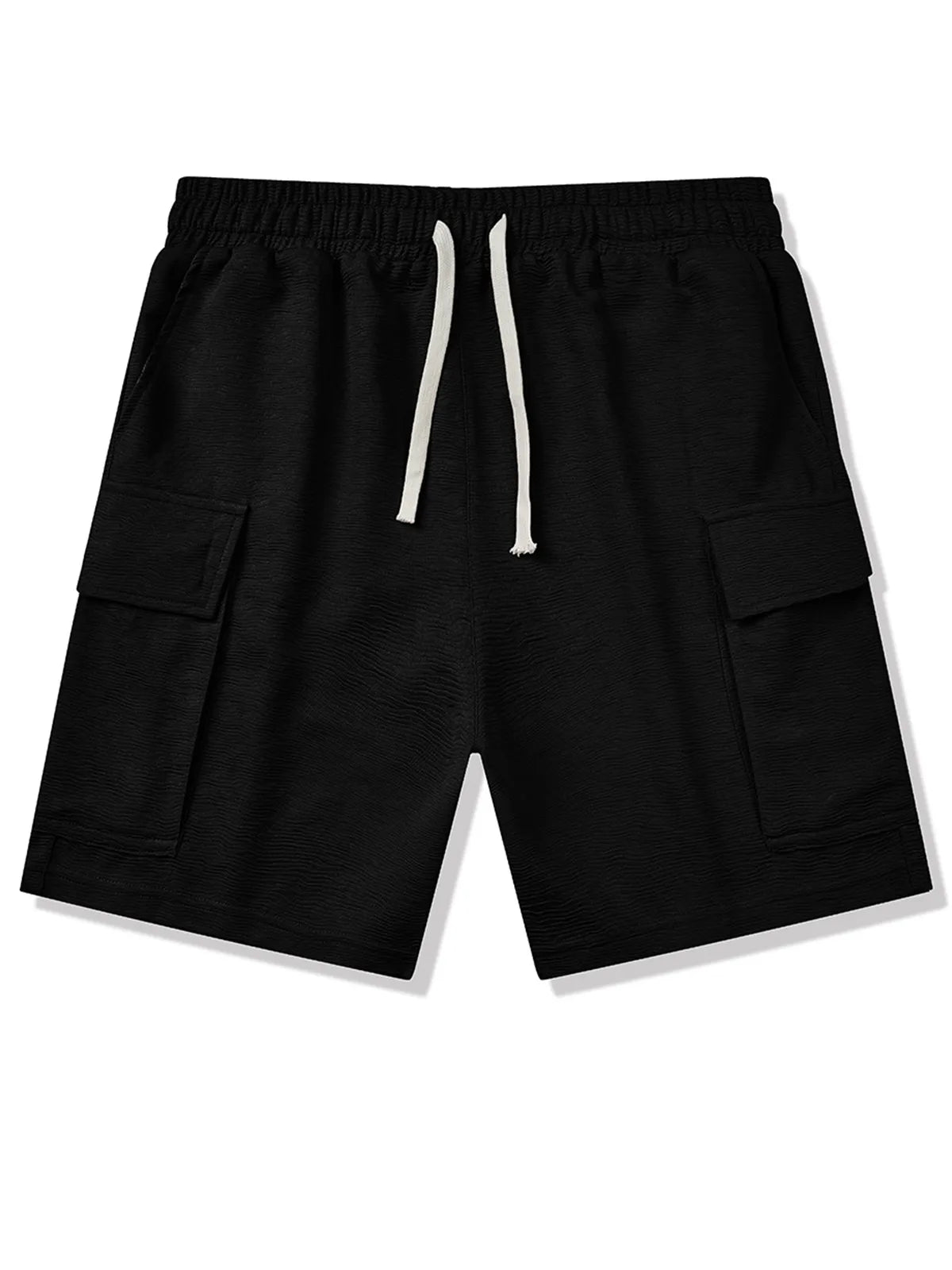Loose Textured Solid Color Shorts