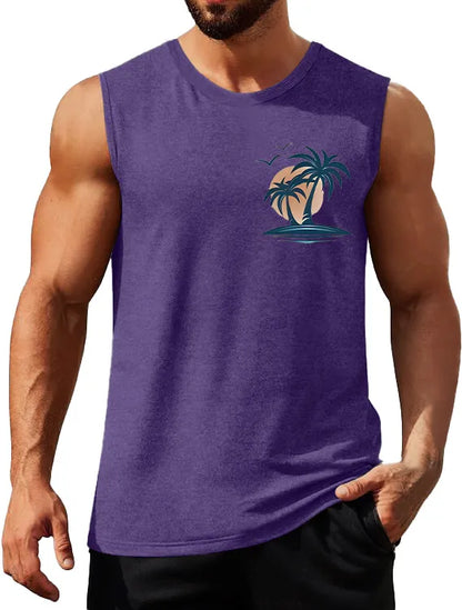 Coconut Sunset Fitness Sleeveless Tank Top