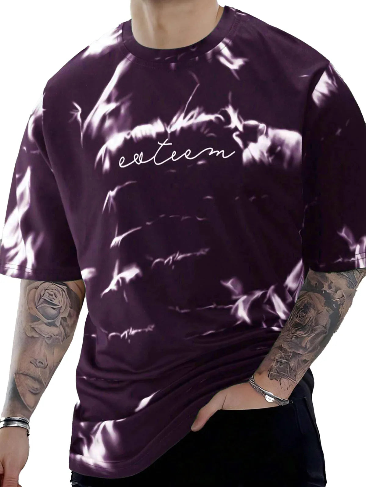 Tie-Dye Printed Short Sleeve T-Shirt