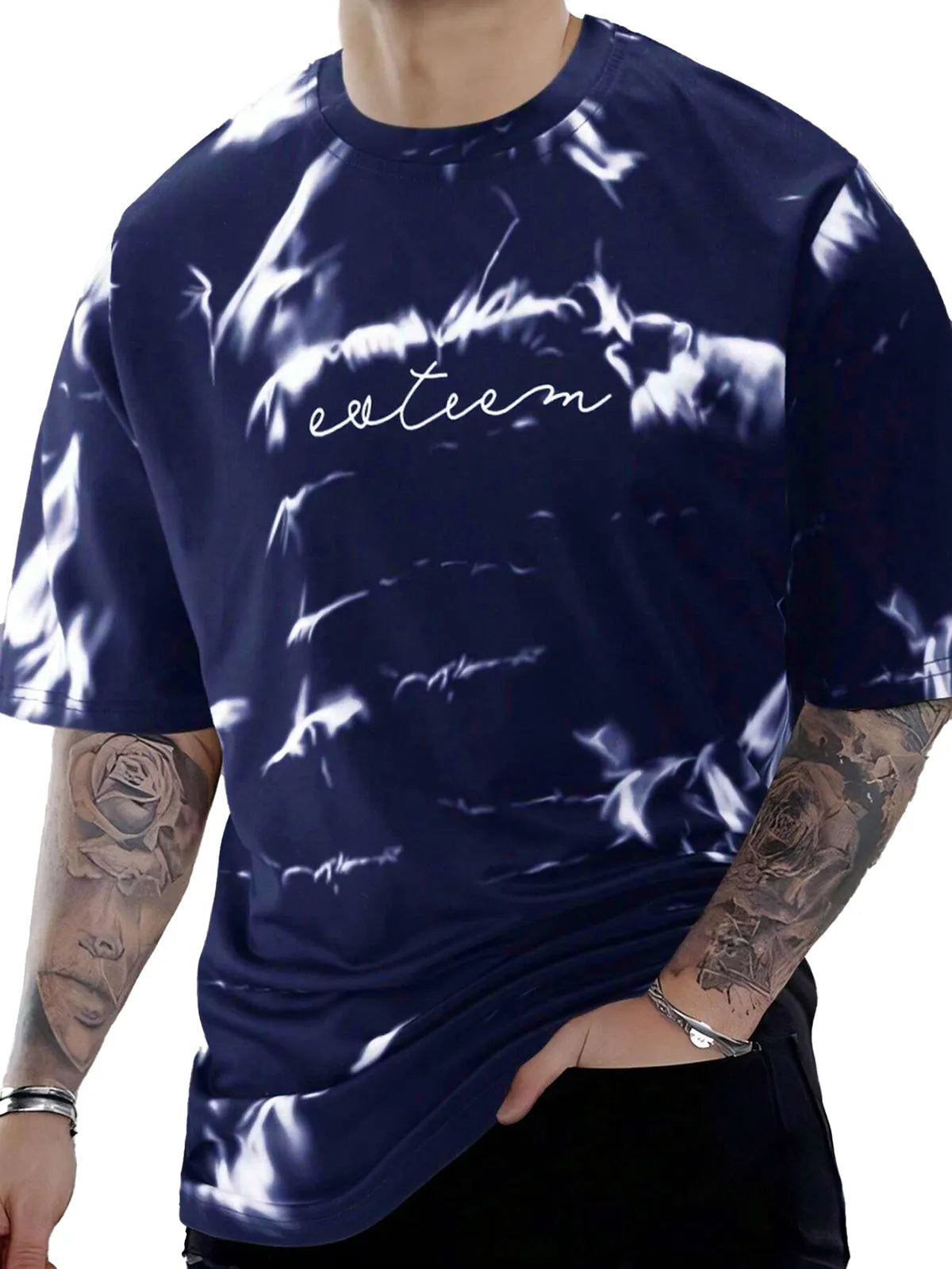 Tie-Dye Printed Short Sleeve T-Shirt