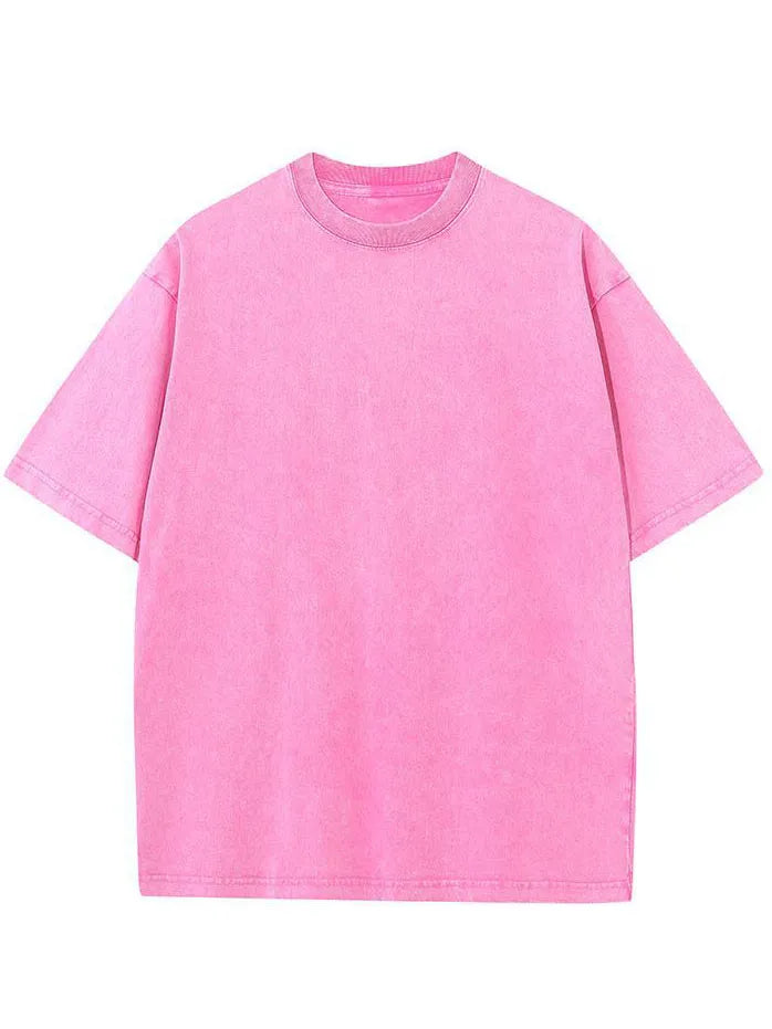 Vintage Washed And Distressed Cotton T-Shirt
