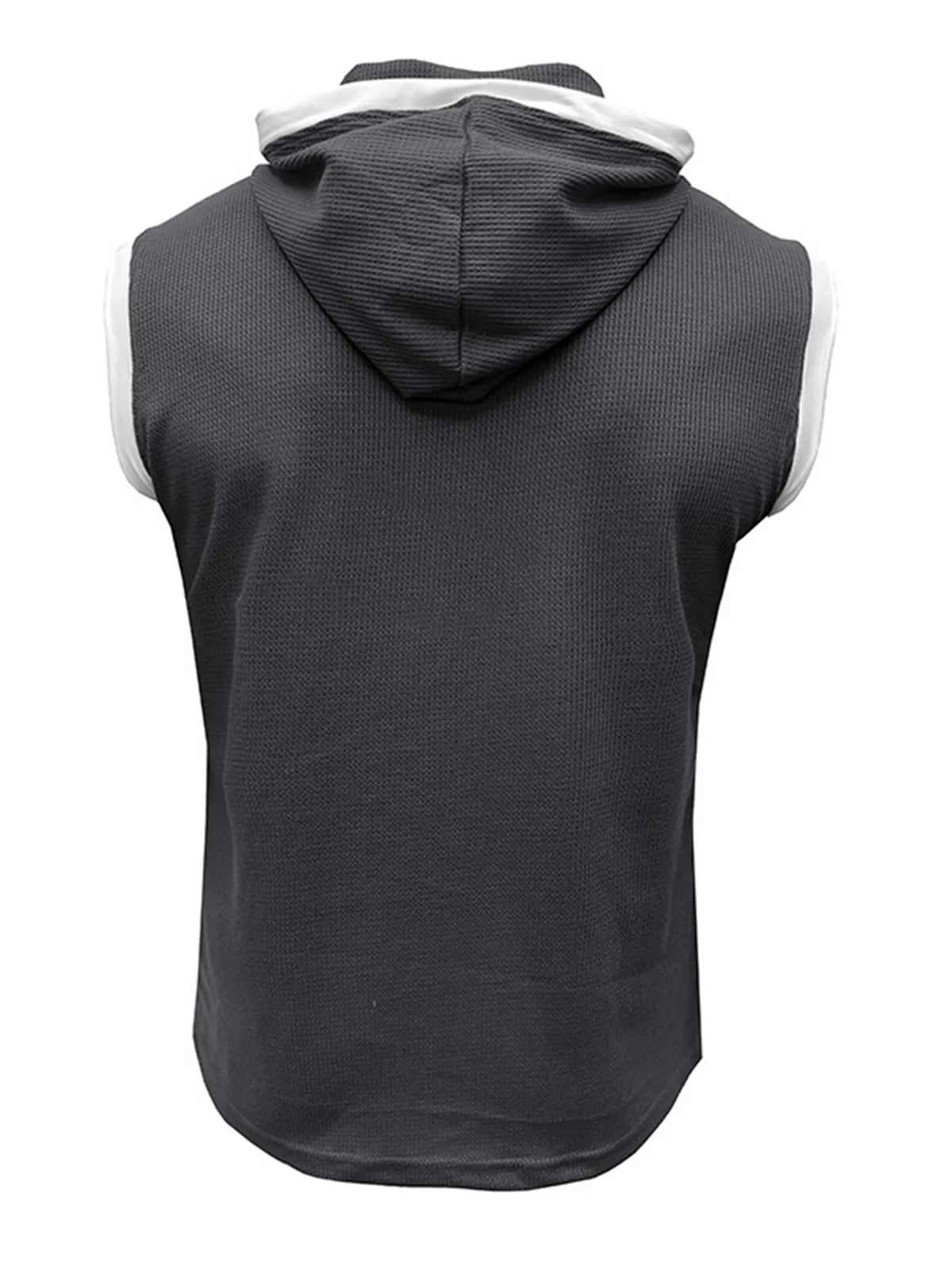 Waffle Hooded Sleeveless Tank Top