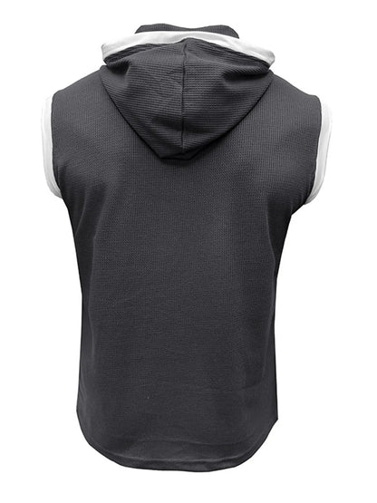 Waffle Hooded Sleeveless Tank Top