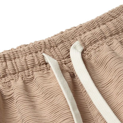 Loose Textured Solid Color Shorts
