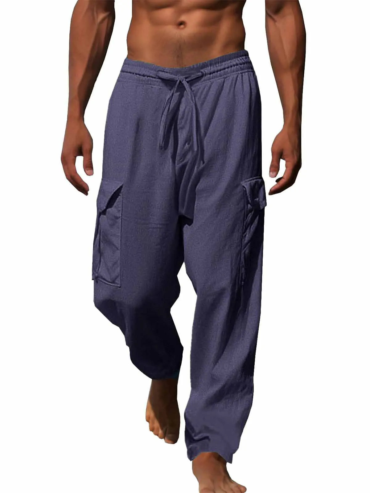 Multi-Pocket Drawstring Trousers