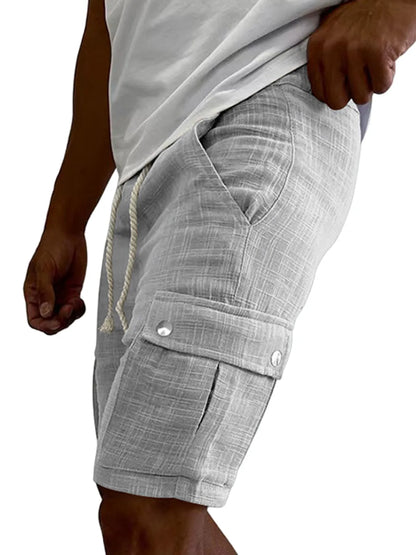 Multi-Pocket Cotton Shorts