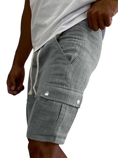 Multi-Pocket Cotton Shorts