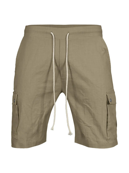 Multi-Pocket Cotton Shorts