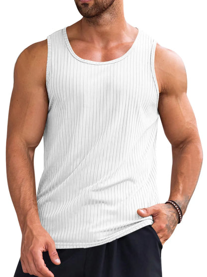 Knitted Stretch Ribbed Sleeveless Vest