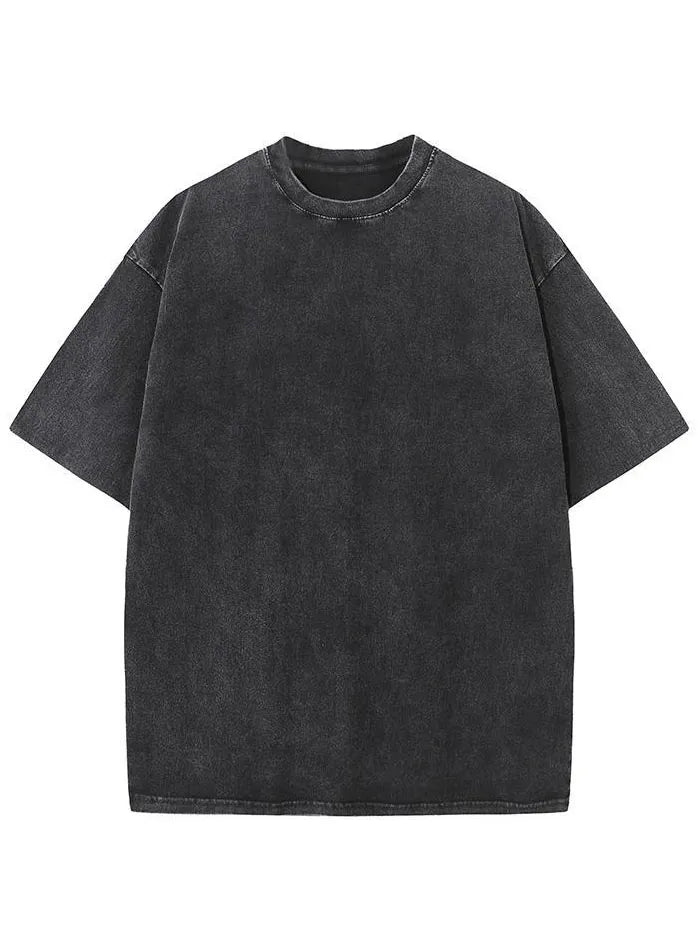 Vintage Washed And Distressed Cotton T-Shirt