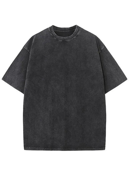 Vintage Washed And Distressed Cotton T-Shirt