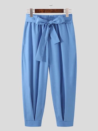 Solid Color Pocket Cropped Pants
