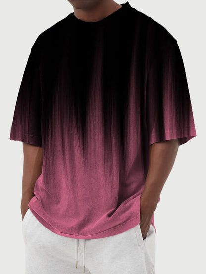 Gradient Printed Short Sleeve T-Shirt